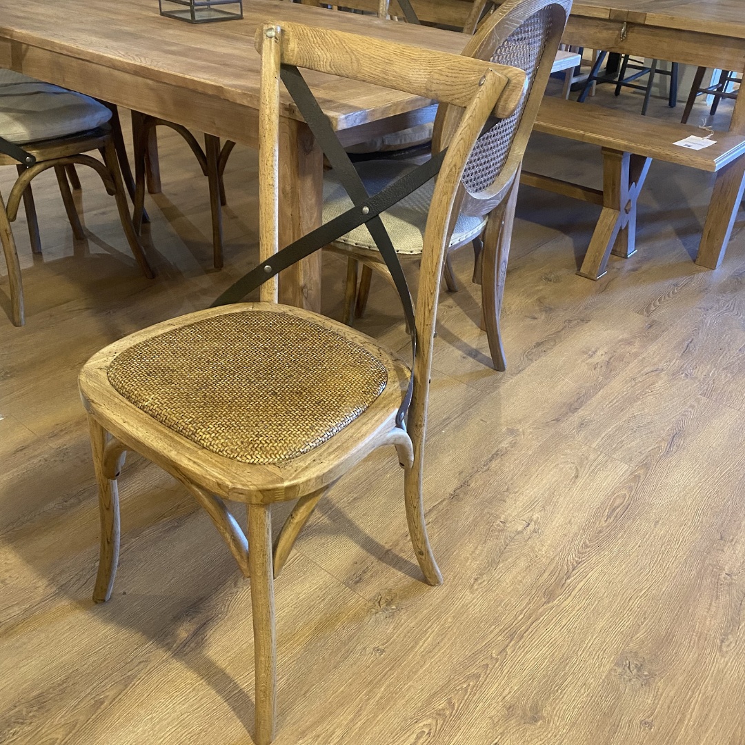 Cross Back Oak Dining Chair image 9